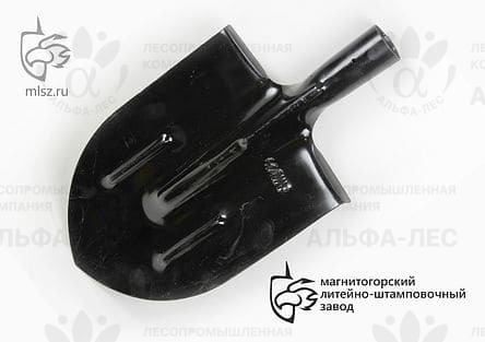 Лопата штыковая СТ5 с ребрами жесткости, с черенком, порошковая окраска